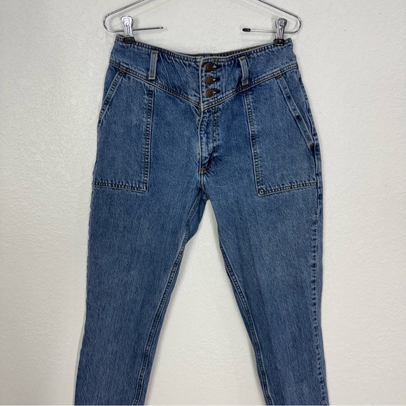 Abercrombie & fitch vintage High-Waisted mom Blue Denim Jeans womens 6 ,28 - Picture 3 of 16